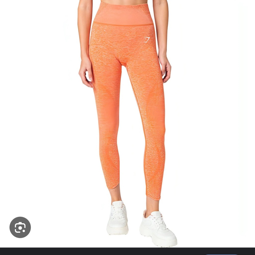Gymshark Vital Rise Seamless Leggings - Orange Marl